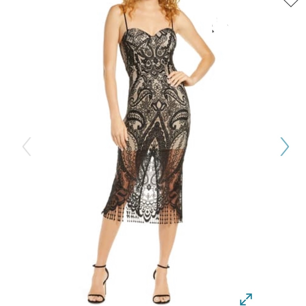 NWT LULUS Love Myself Bustier Lace Cocktail Dress